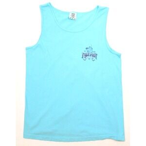 Rum Point Grand Cayman Caribbean Sea Tank Top Size M Blue Comfort Colors